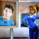 es, that is Frankie Muniz talking to the virtual host. It’s odd.
